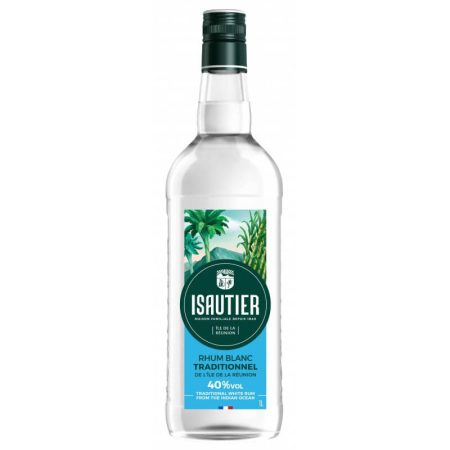 Bouteille Rhum blanc traditionnel 1L 40° Isautier 