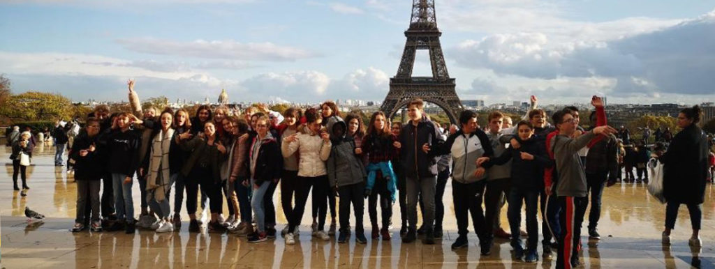2 classes de 4eme en voyage pédagogique a Paris